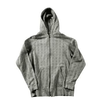 Grey Stussy Full Zip Hoodie - L