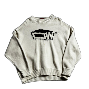 Cream Off-White Knitted Sweatshirt - XL