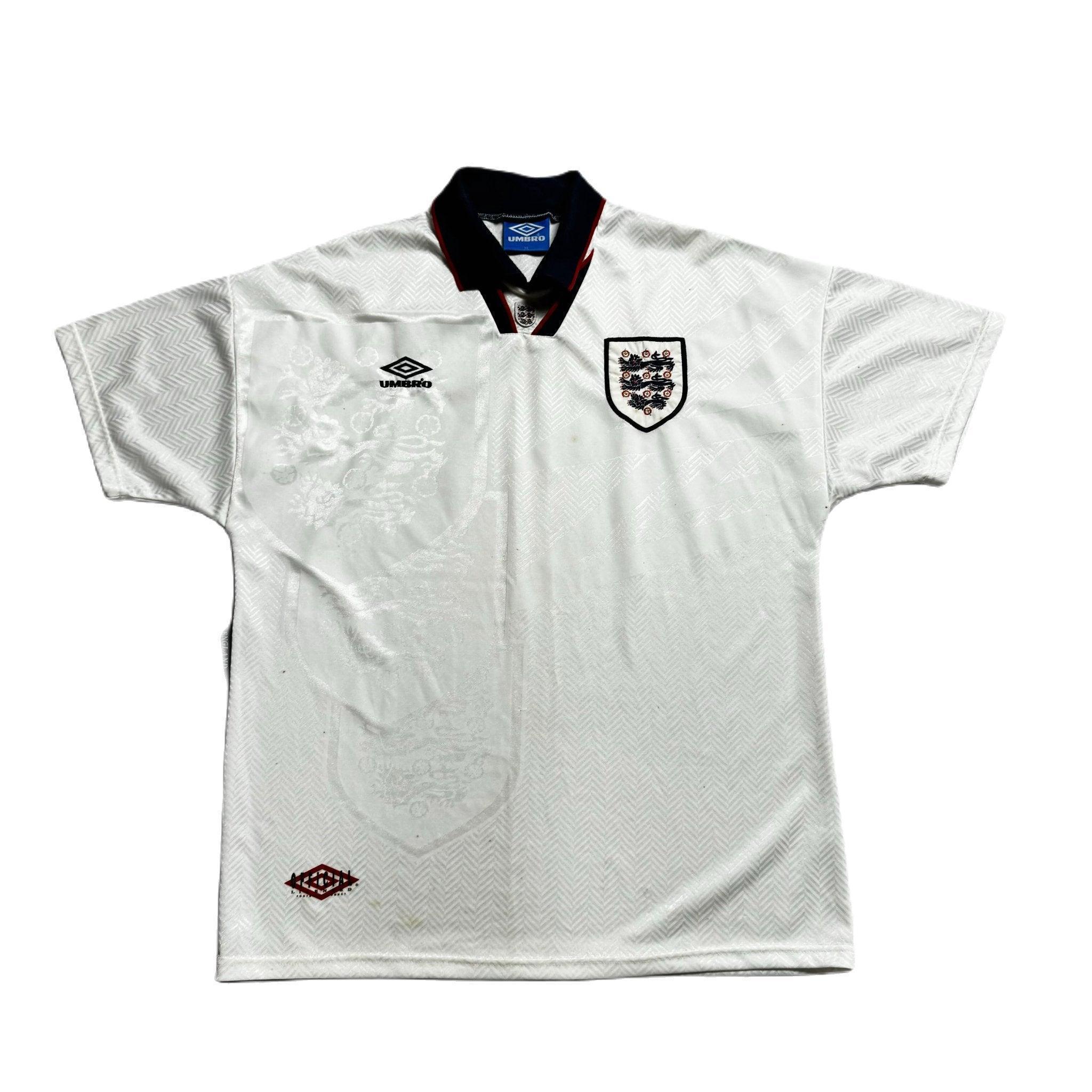 1993 - 95 England Home Shirt - XL