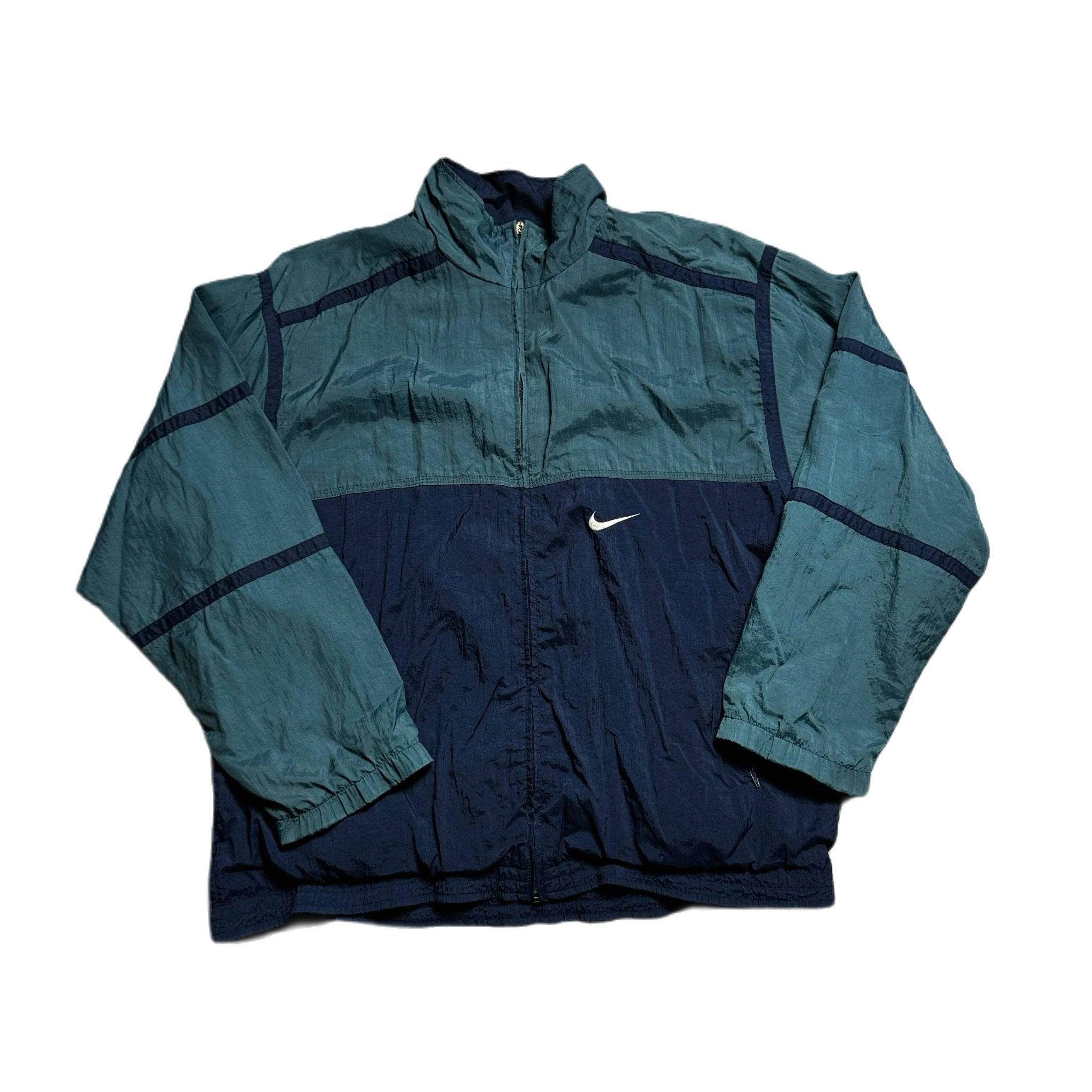 Vintage 90s Green + Blue Nike Jacket - L