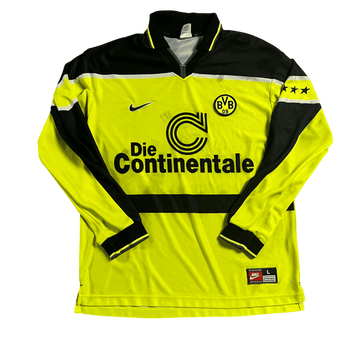 1997 - 98 Borussia Dortmund Home Long Sleeve Shirt - L