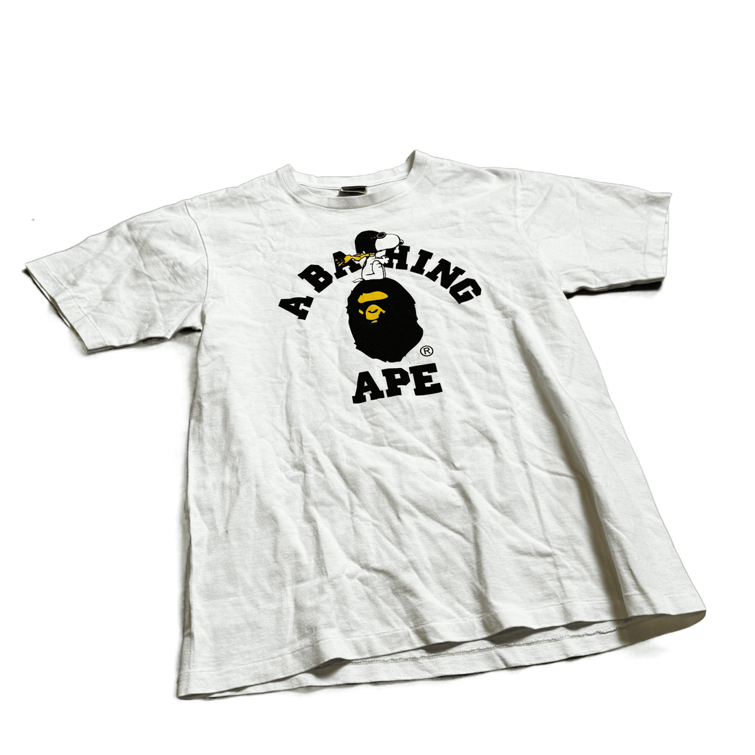 White A Bathing Ape (BAPE) x Snoopy Tee - L