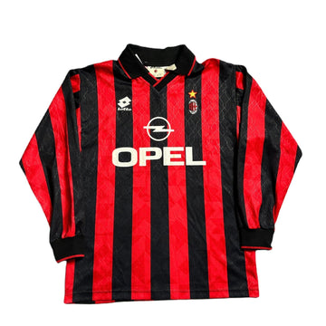 1995 - 96 AC Milan Home Long Sleeve Shirt - L