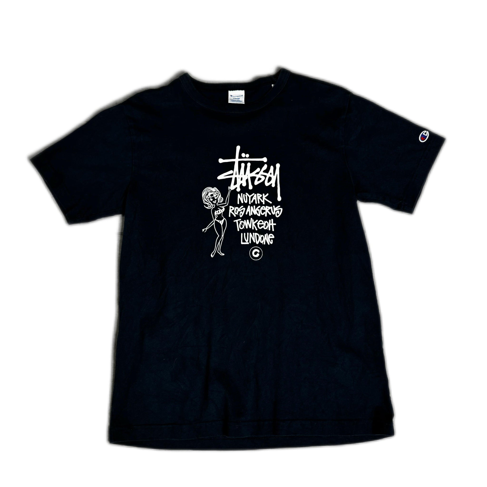 Navy Blue Stussy Tee - L