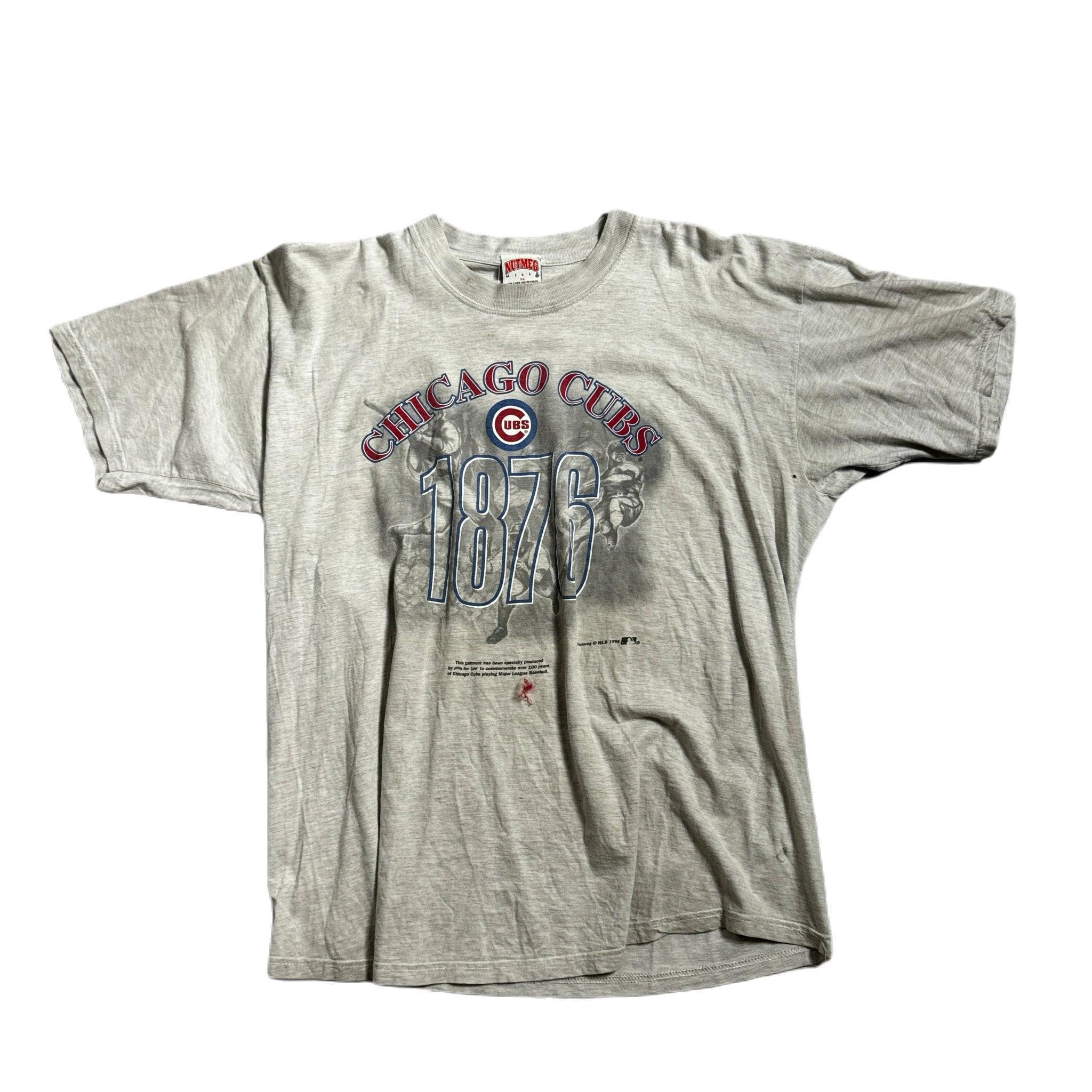 Vintage Grey Nutmeg Chicago Cubs Graphic Tee - XL