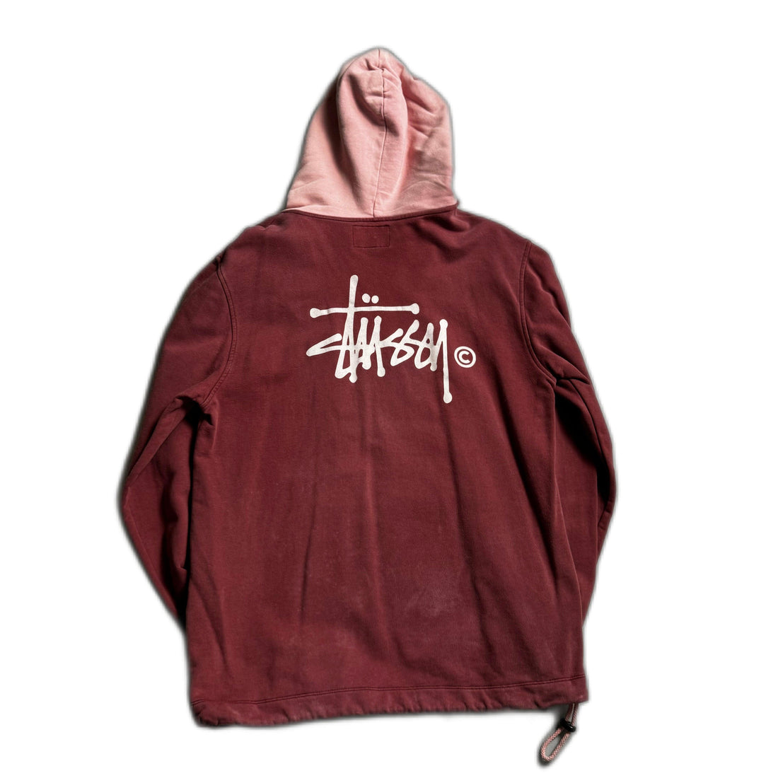 Burgundy Stussy Hoodie - XL