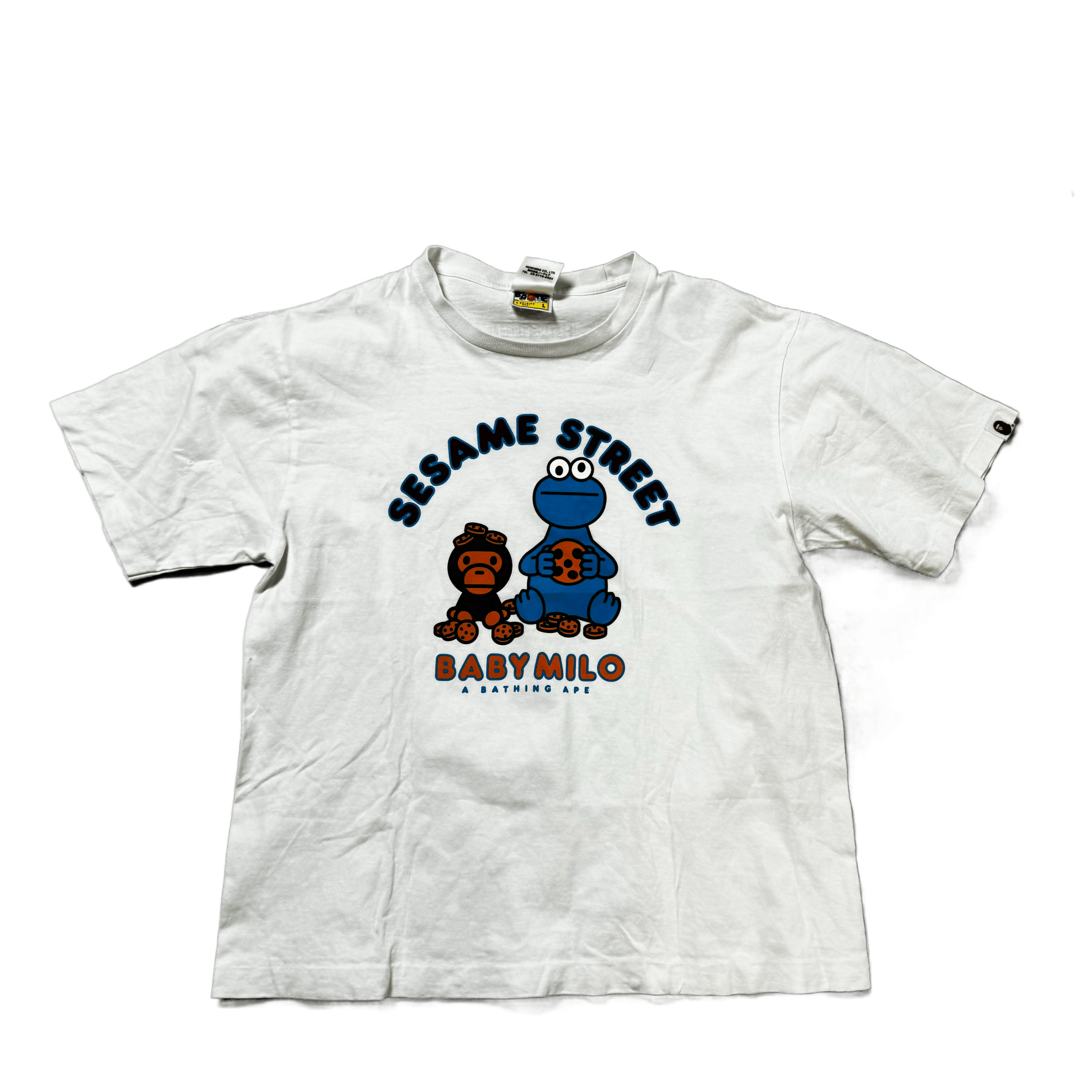 White A Bathing Ape (BAPE) x Sesame Street Tee - L