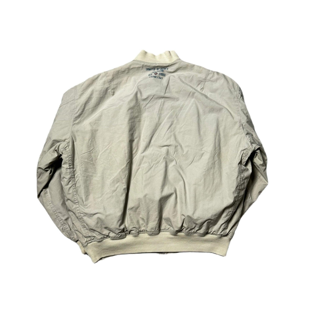 Vintage Cream Avirex Bomber Jacket - M