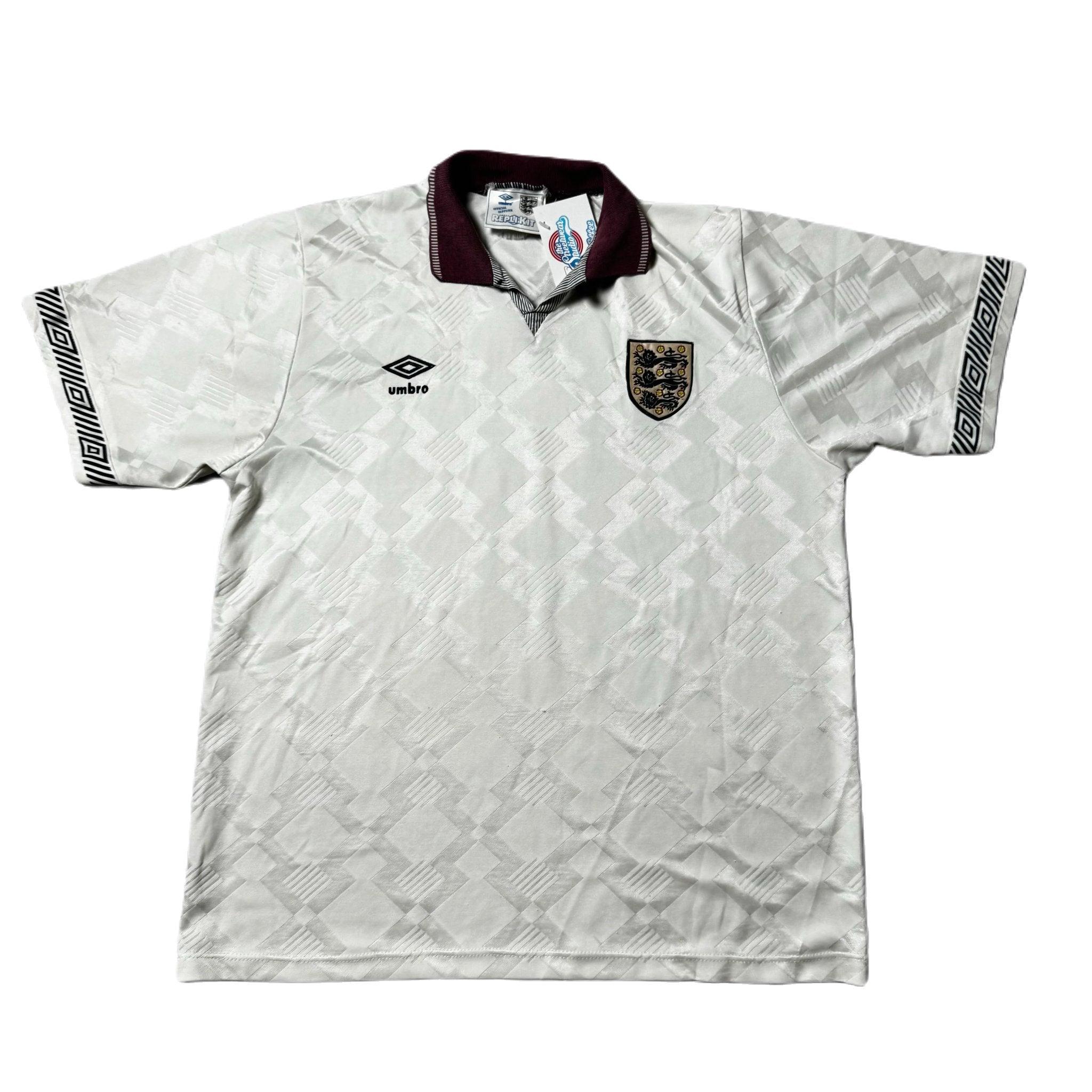 1990 - 92 England Home Shirt - XL