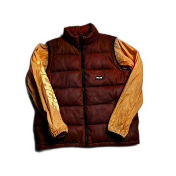 Brown/ Orange Palace Puffer Gilet - L