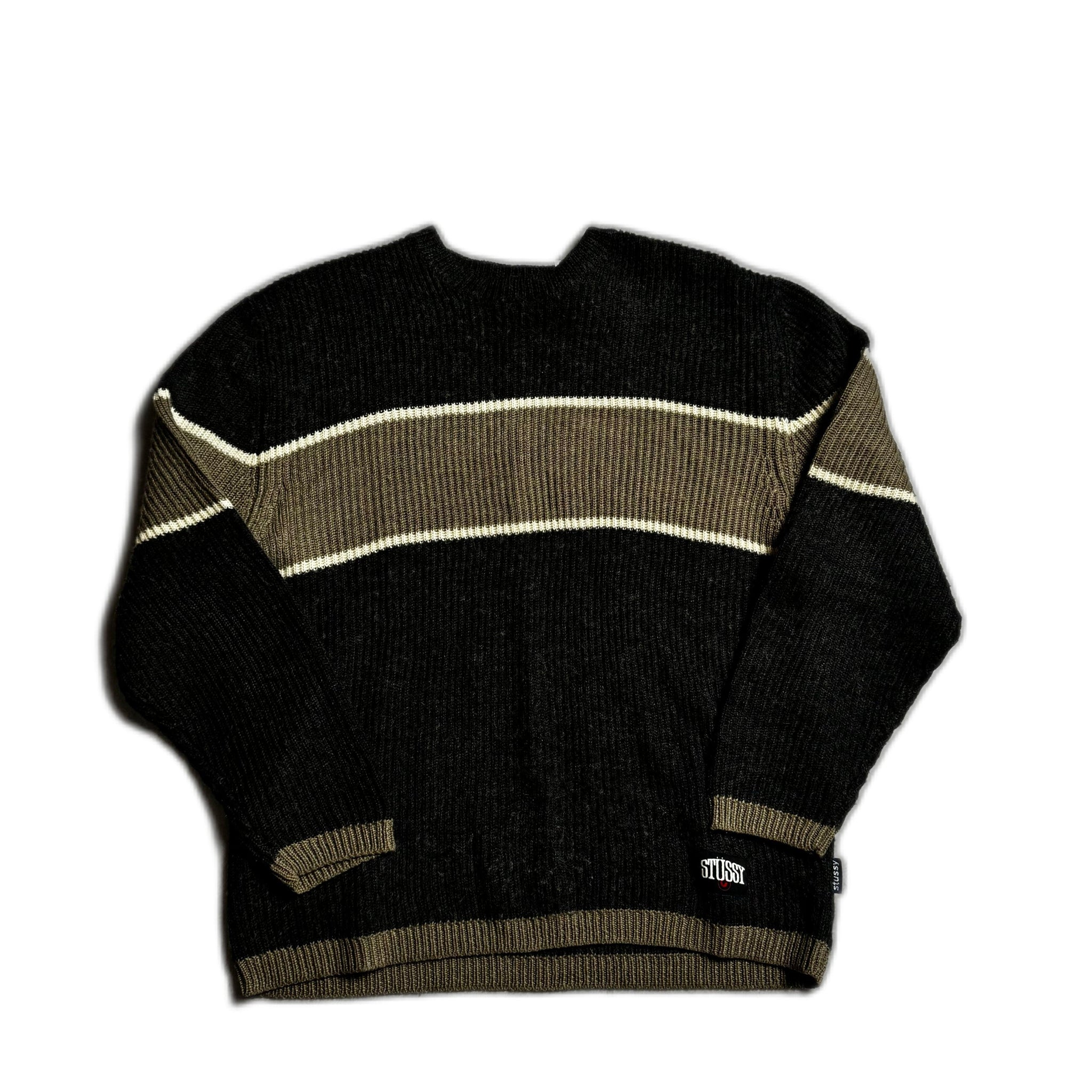 Black Stussy Knitted Sweatshirt - XL