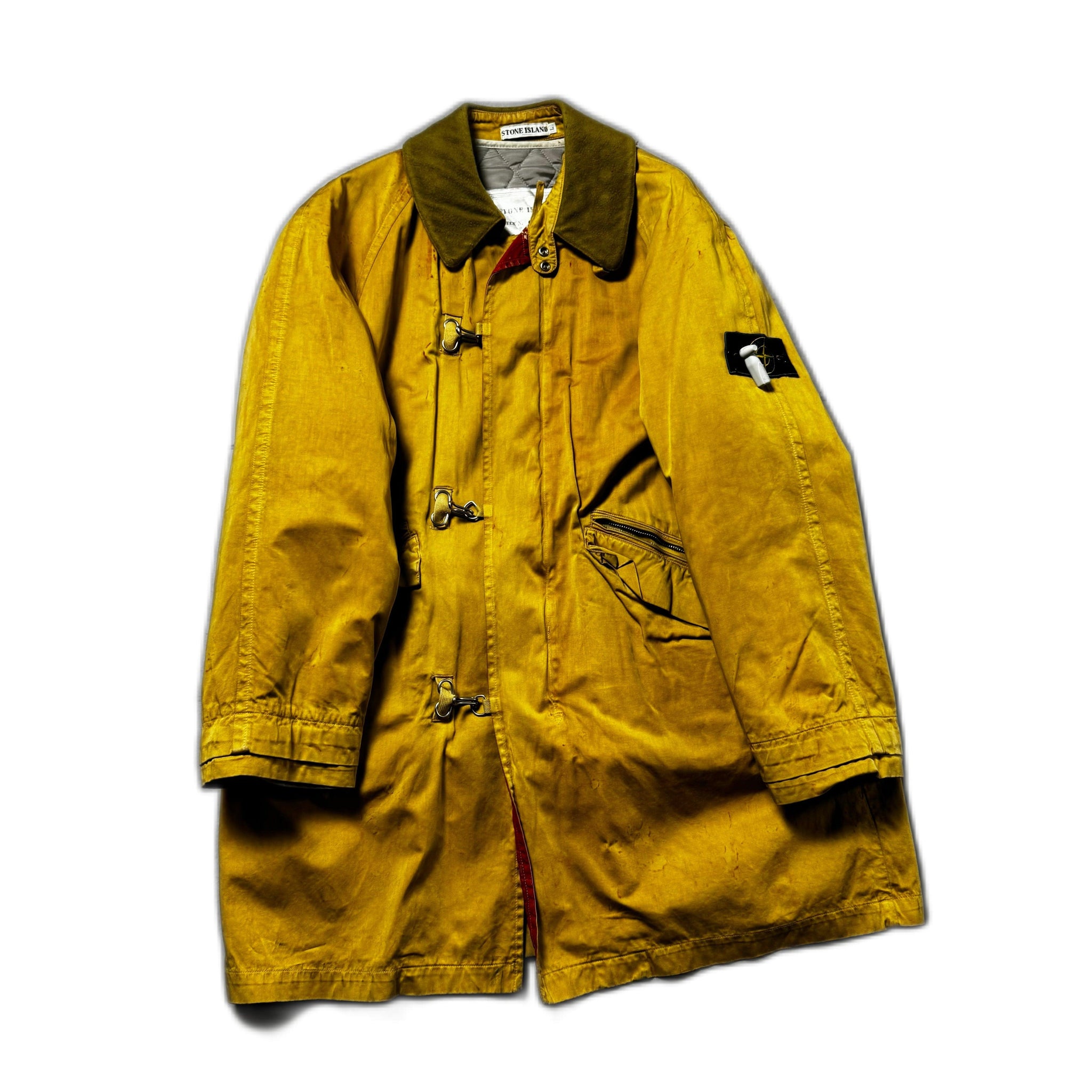 Vintage 90s Beige Stone Island Duffle Coat - L