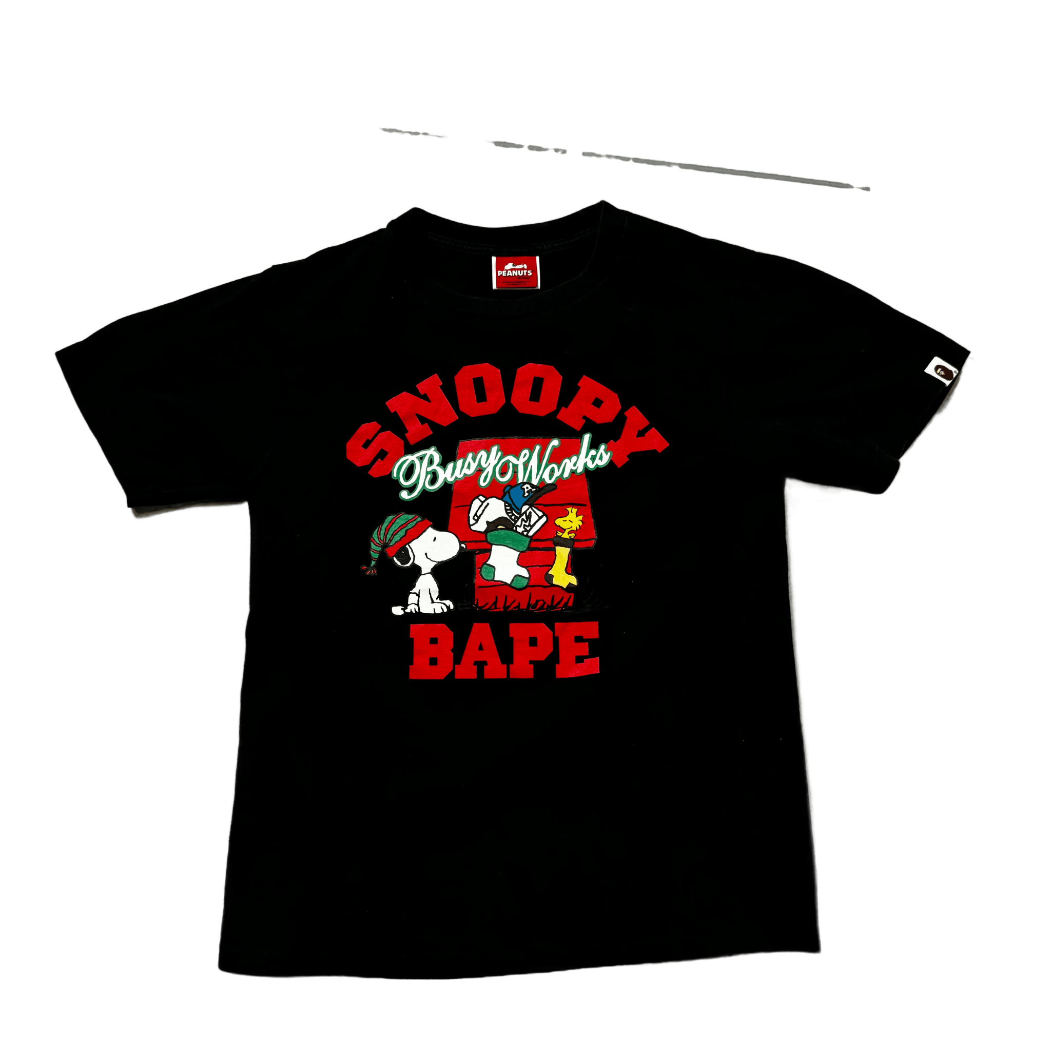 Black A Bathing Ape (BAPE) x Snoopy Tee - S