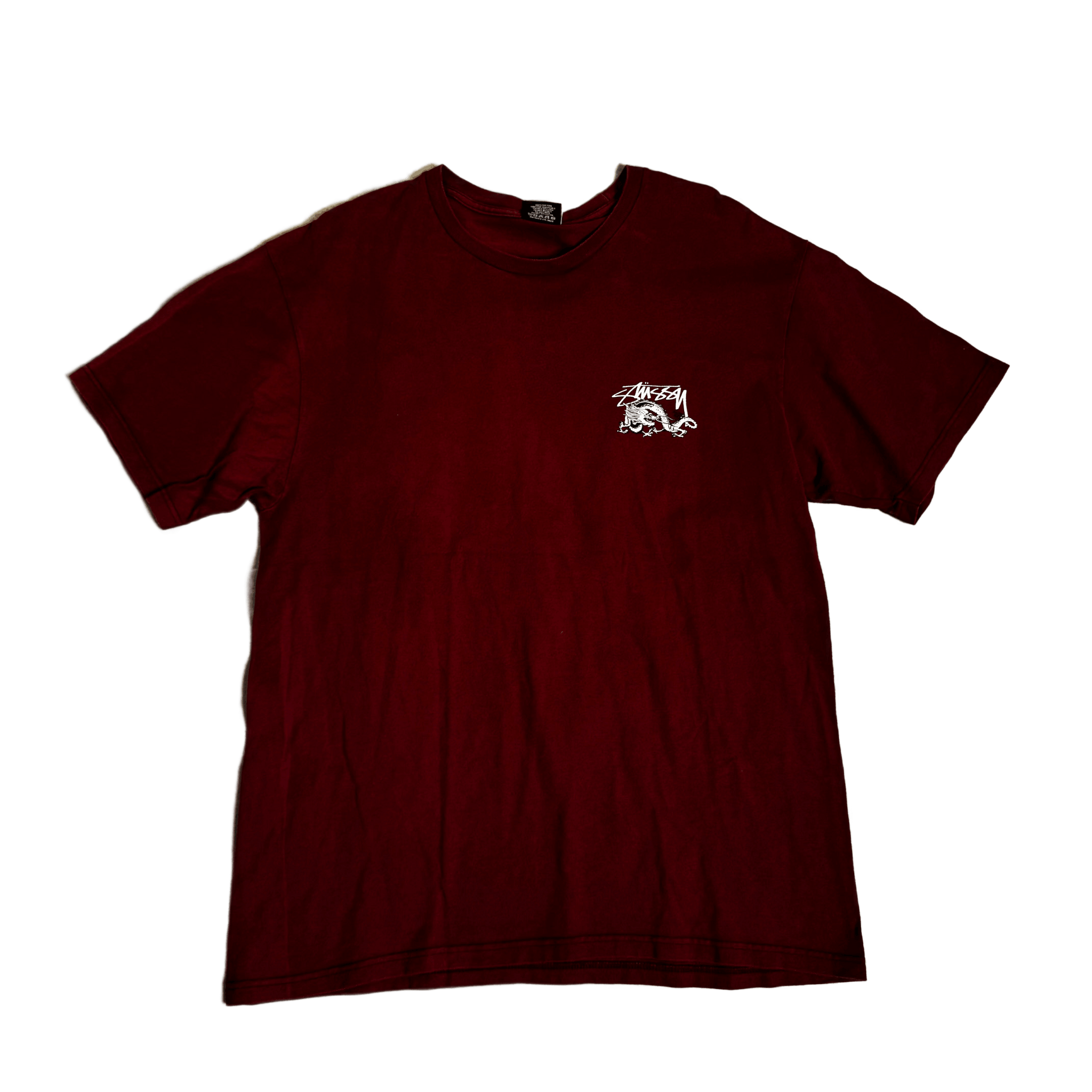 Burgundy Stussy Tee - L