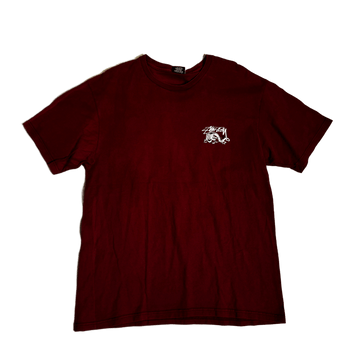 Burgundy Stussy Tee - L