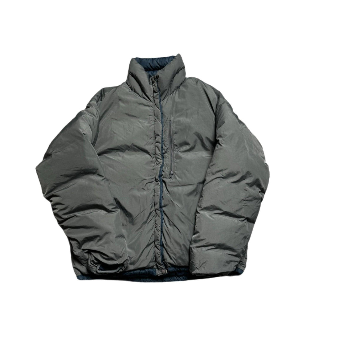 Blue + Grey Montbell Reversible Puffer Coat - M