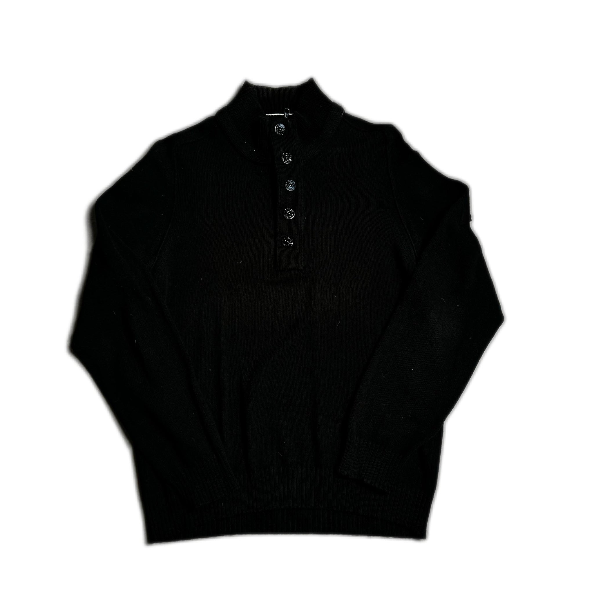 Vintage Black Stone Island Knitted Sweatshirt - L