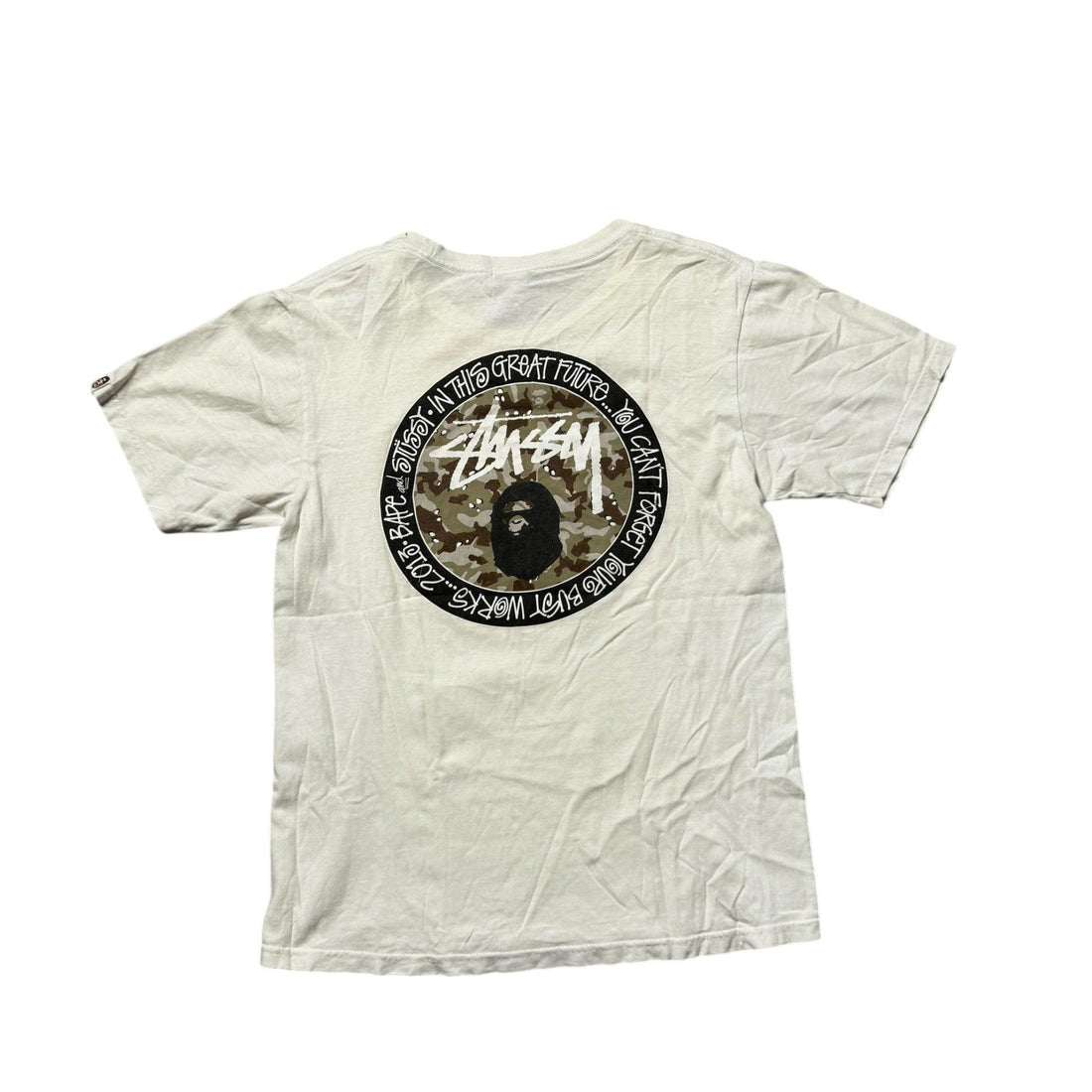 White A Bathing Ape (BAPE) x Stussy Tee - S