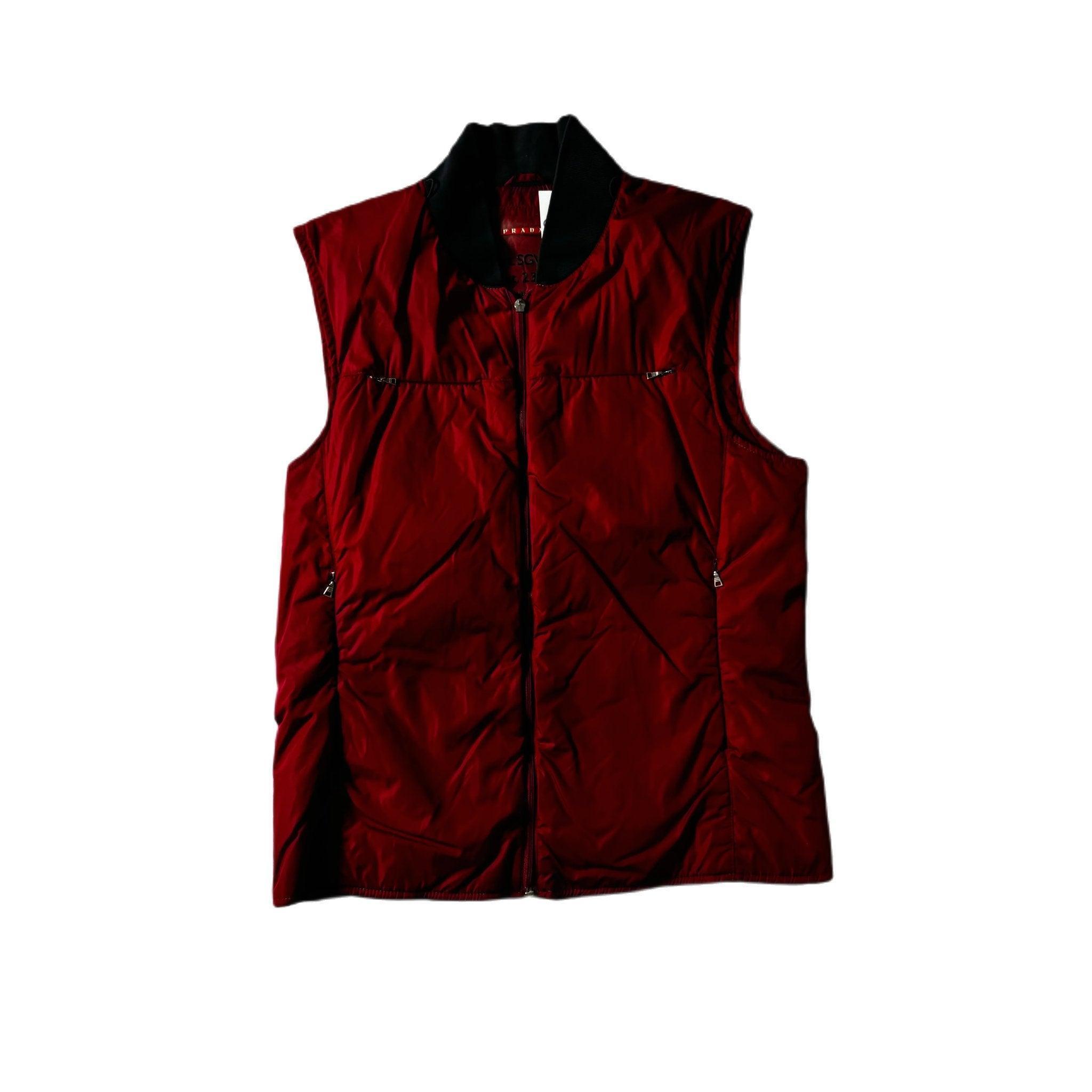 Vintage Red Prada Gilet - M