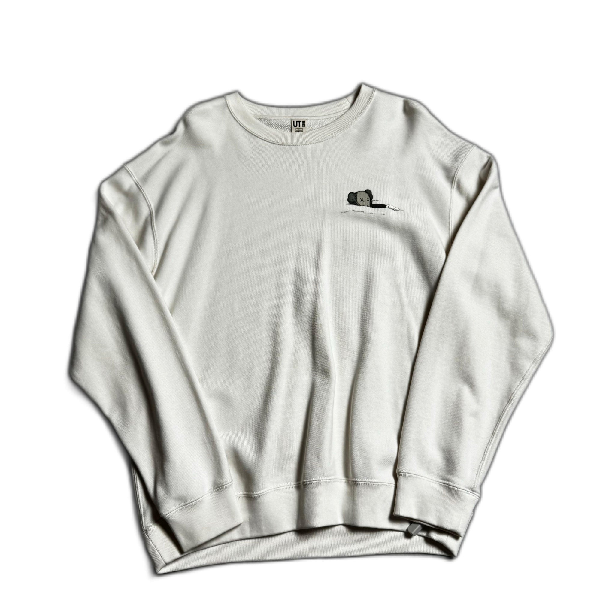 White KAWS x Uniqlo Sweatshirt - L