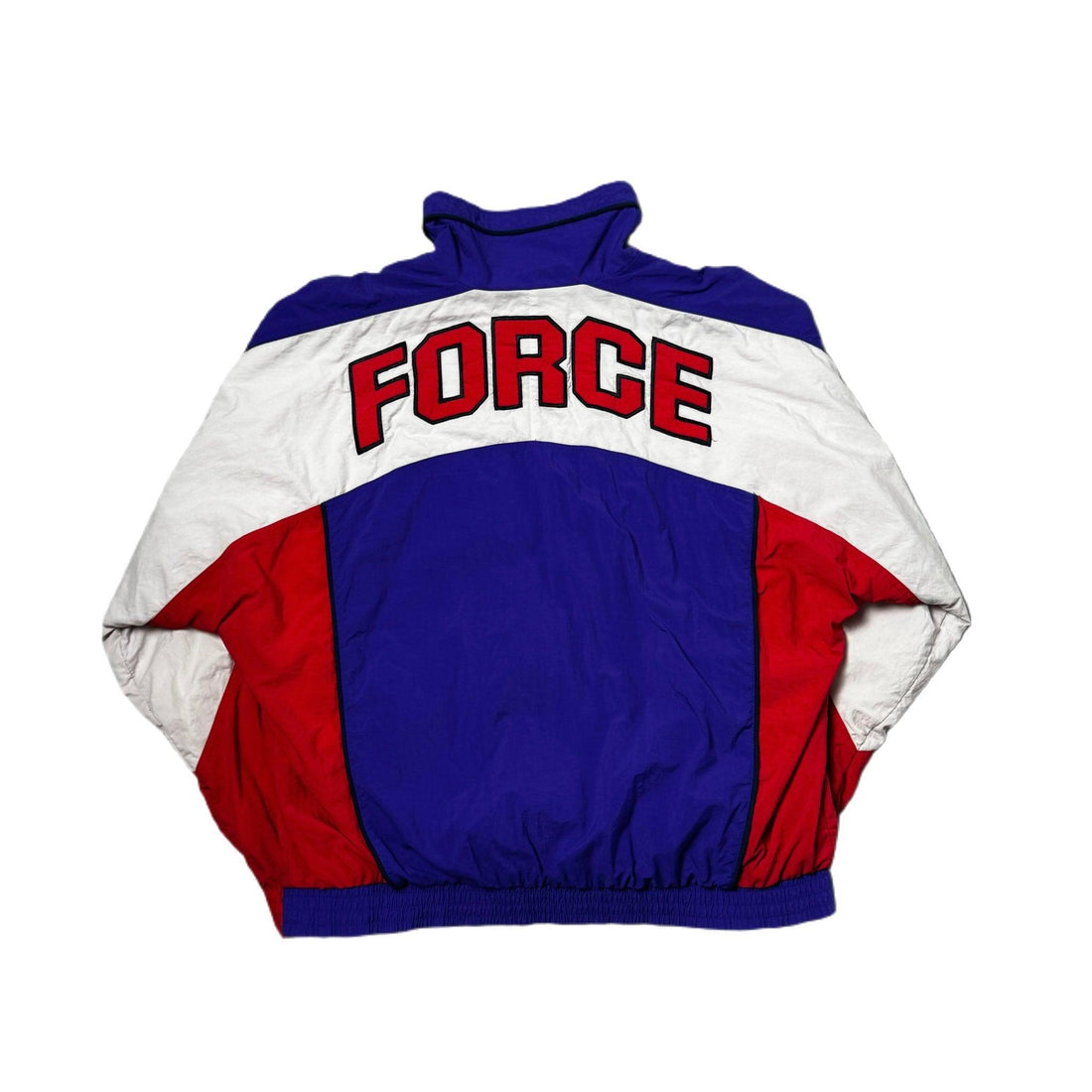 Vintage Blue, White + Red Nike Force Jacket - L