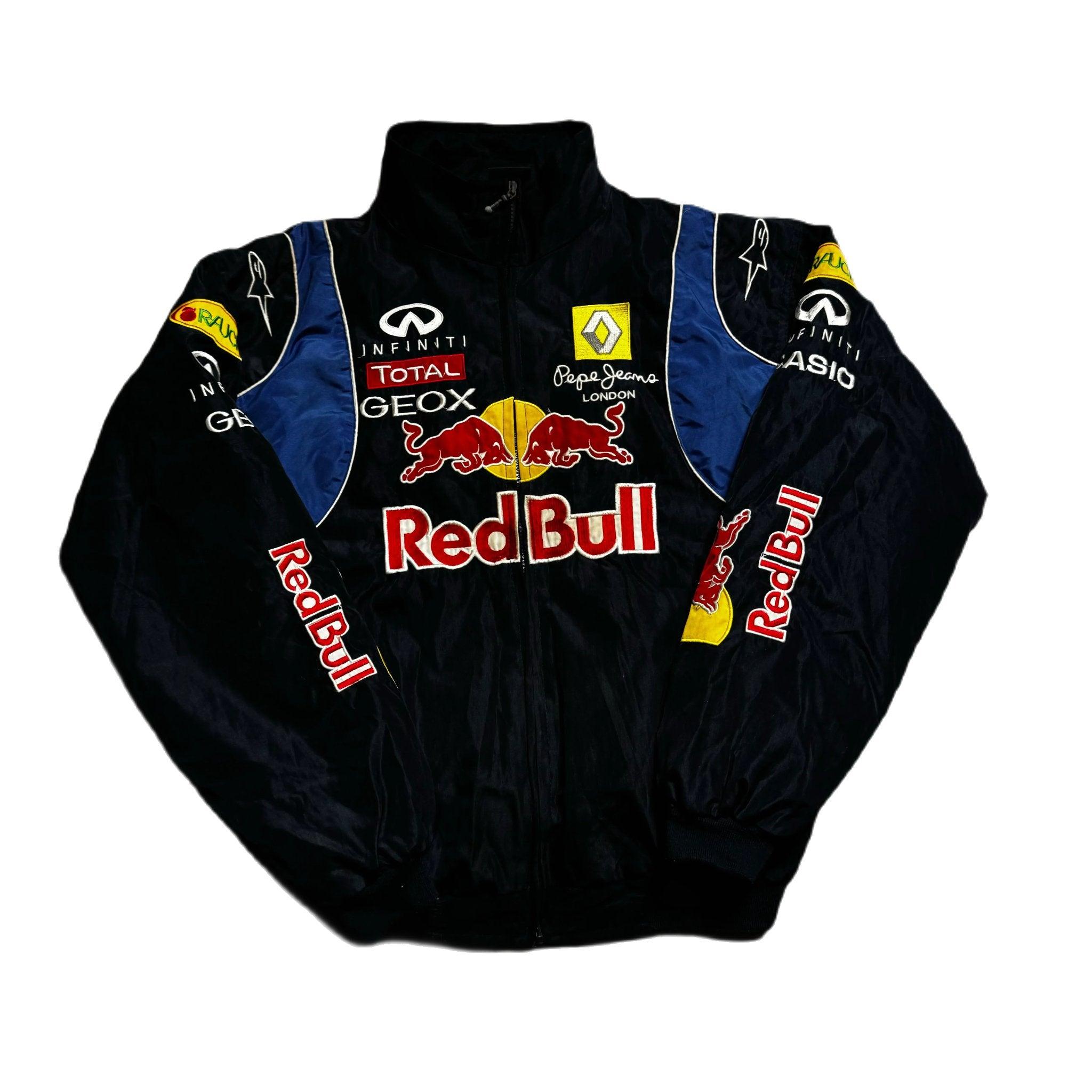 Vintage Black Redbull Racing Jacket - XL (Recommended Size - L)