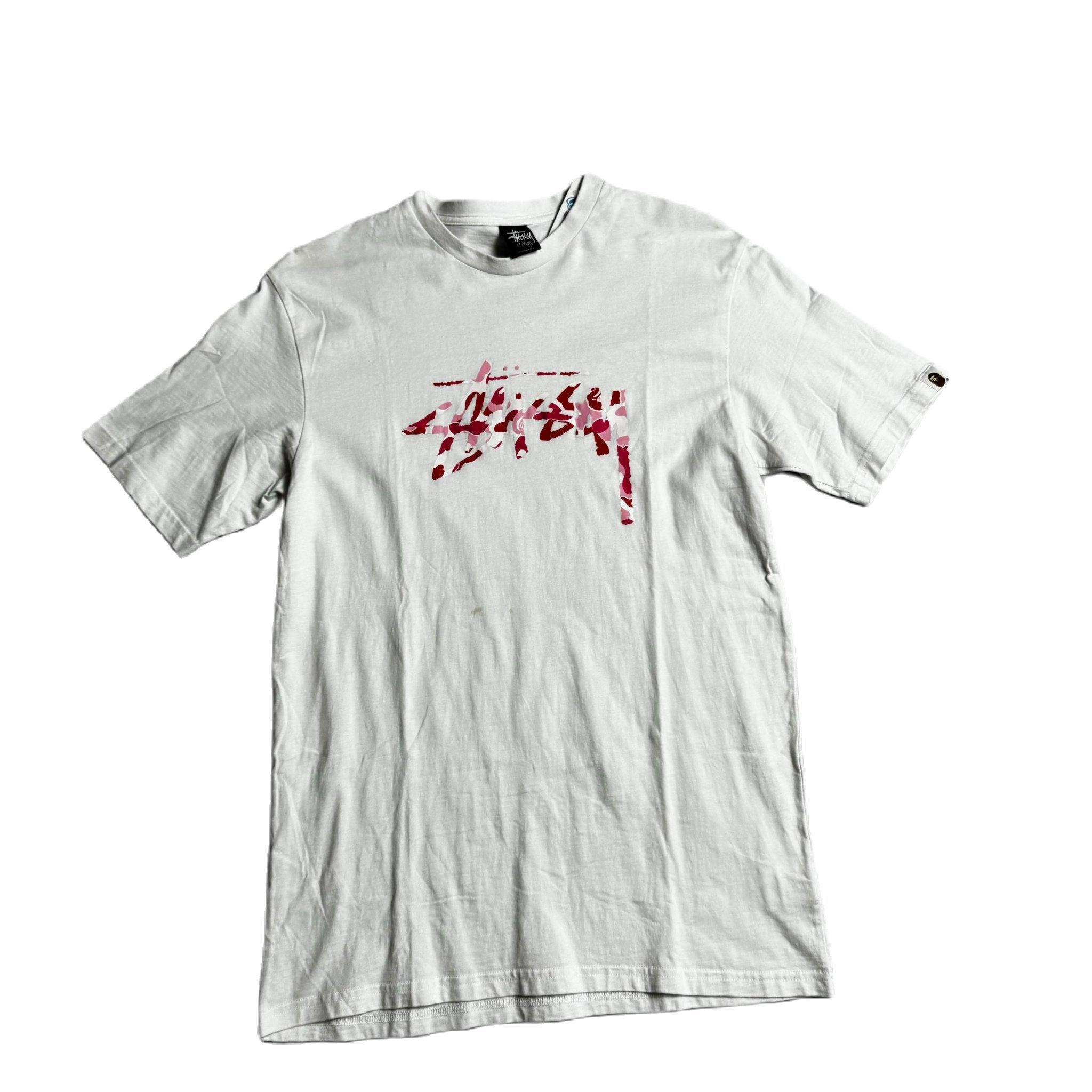 White A Bathing Ape (BAPE) x Stussy Tee - XL