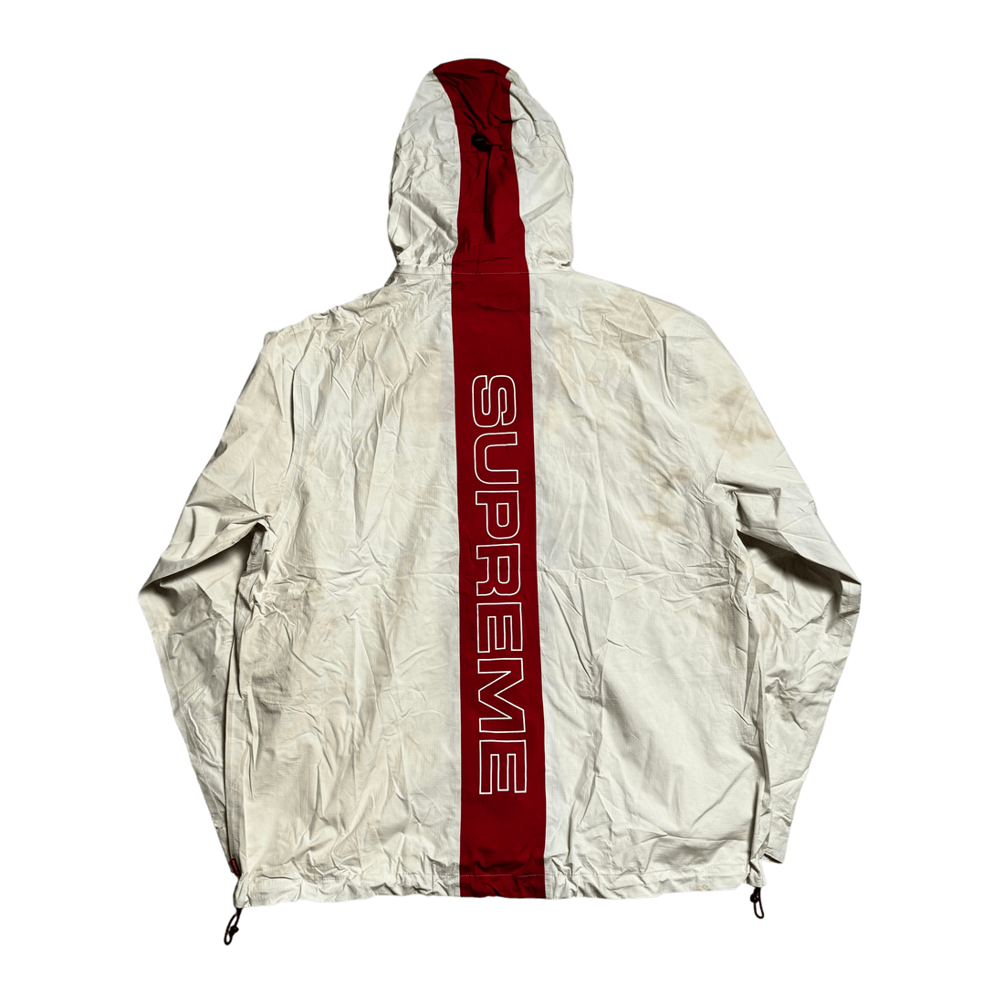 White + Red Supreme Jacket - L