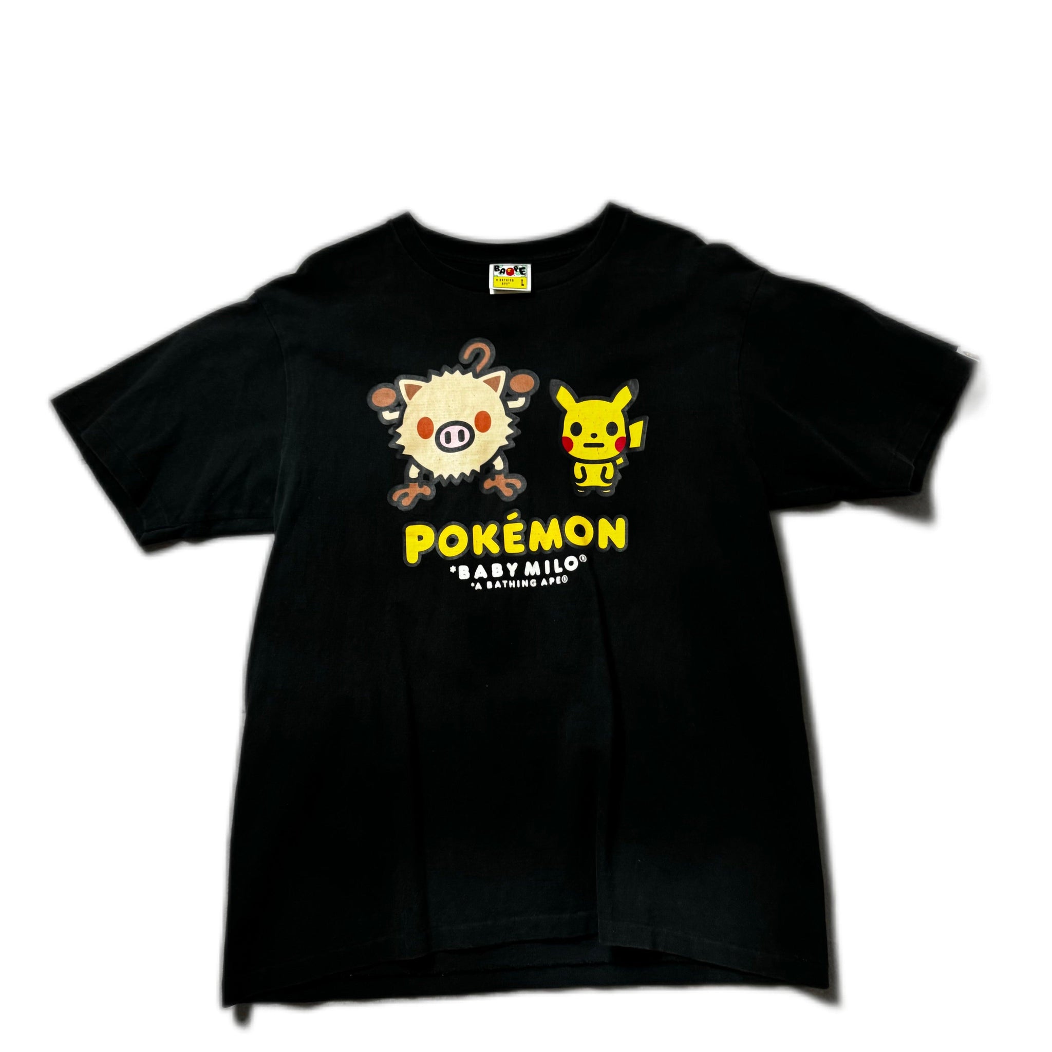 Black A Bathing Ape (BAPE) x Pokemon Tee - L