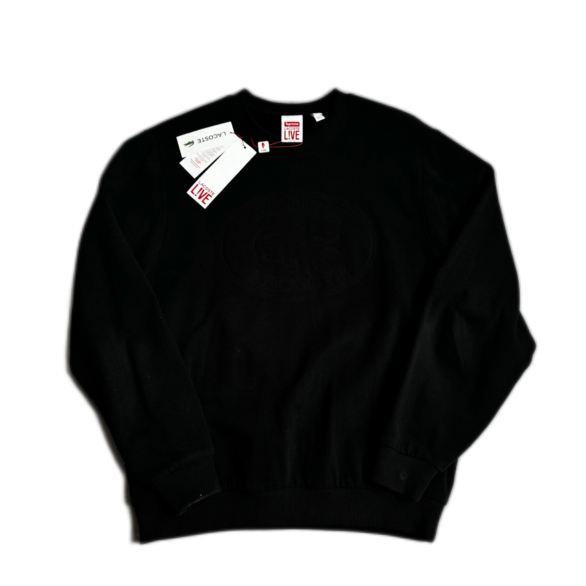 BNWT Black Supreme x Lacoste Sweatshirt - L