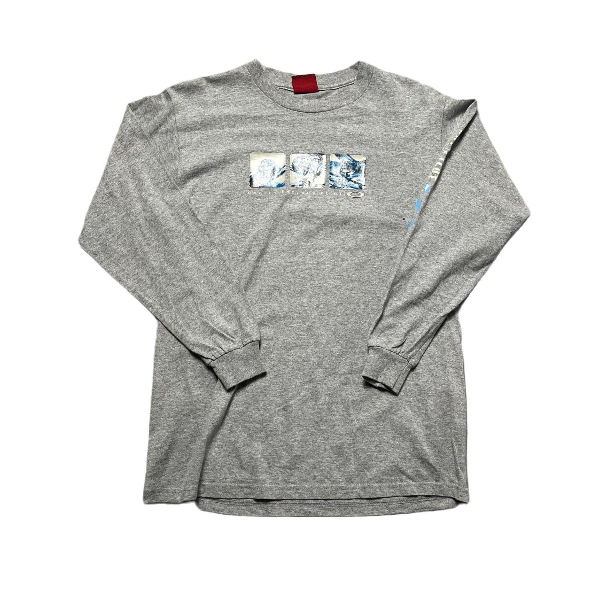 Vintage Grey Oakley Long Sleeve Tee - M