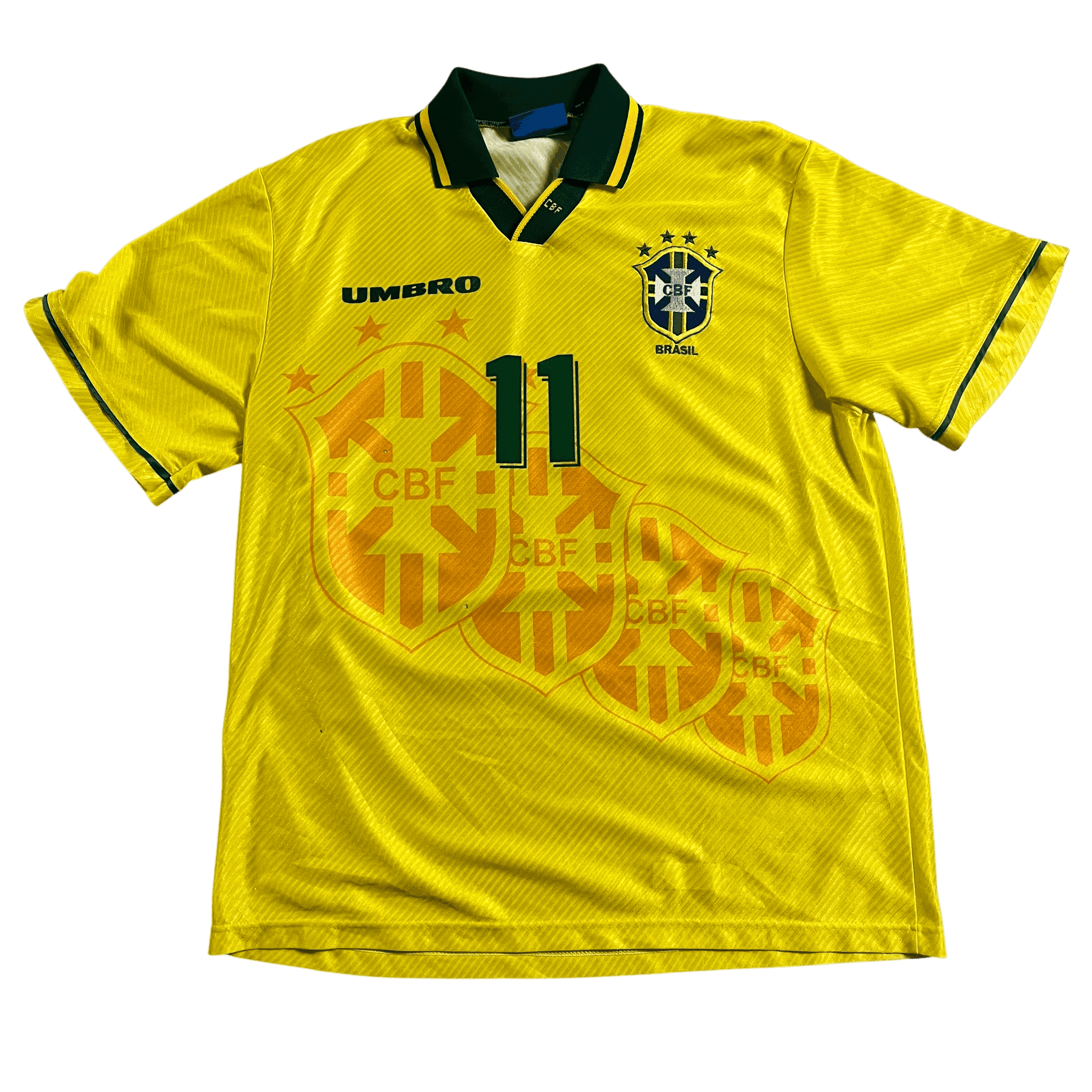 1994 - 96 Brazil Home 'Romario' Shirt - L