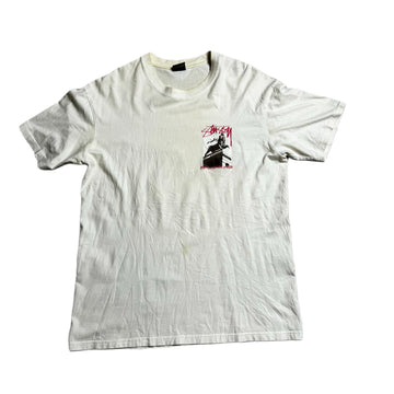 White Stussy Tee - L