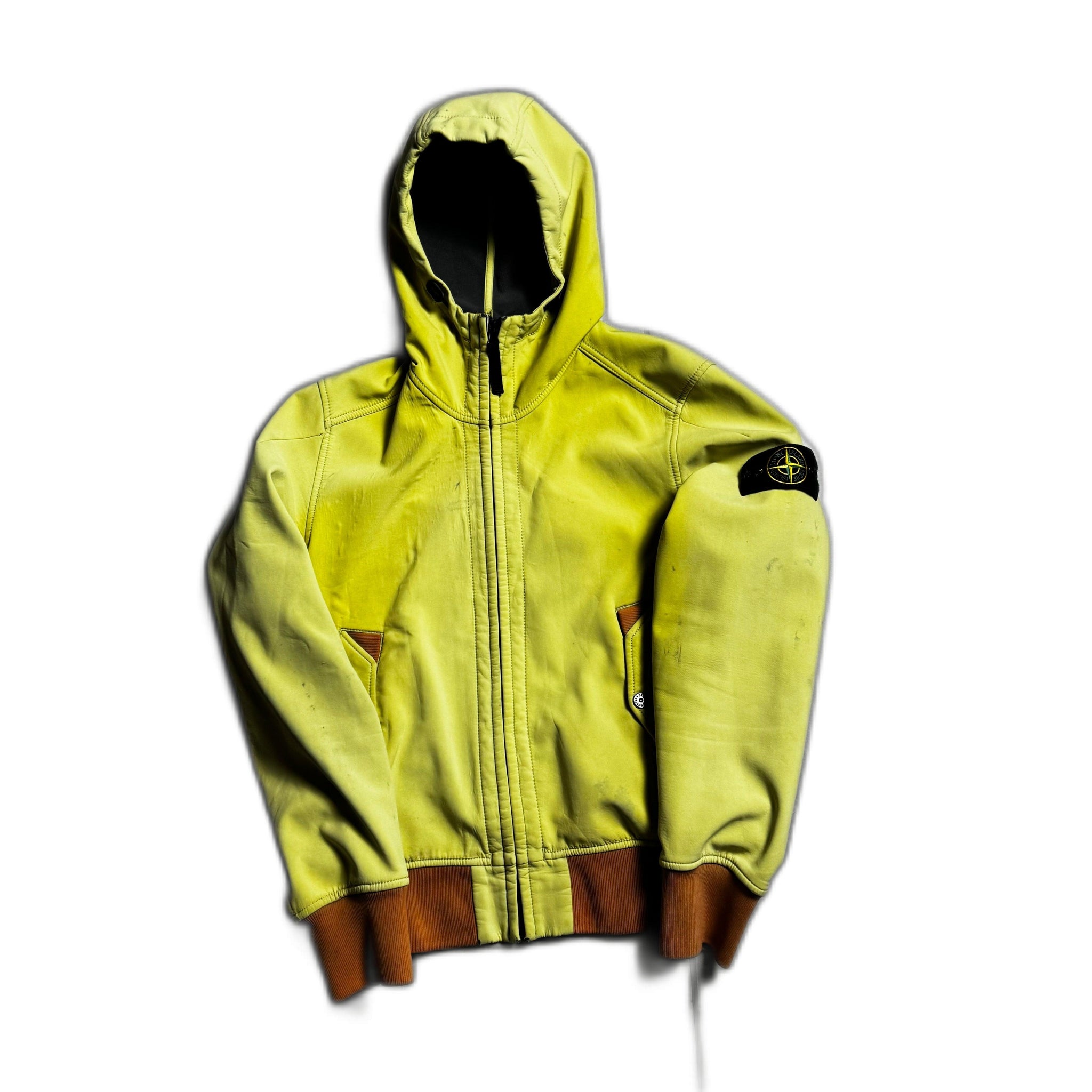 Green/ Yellow Stone Island Soft Shell Jacket - S