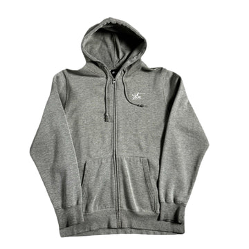 Grey Stussy Zip Up Hoodie - L