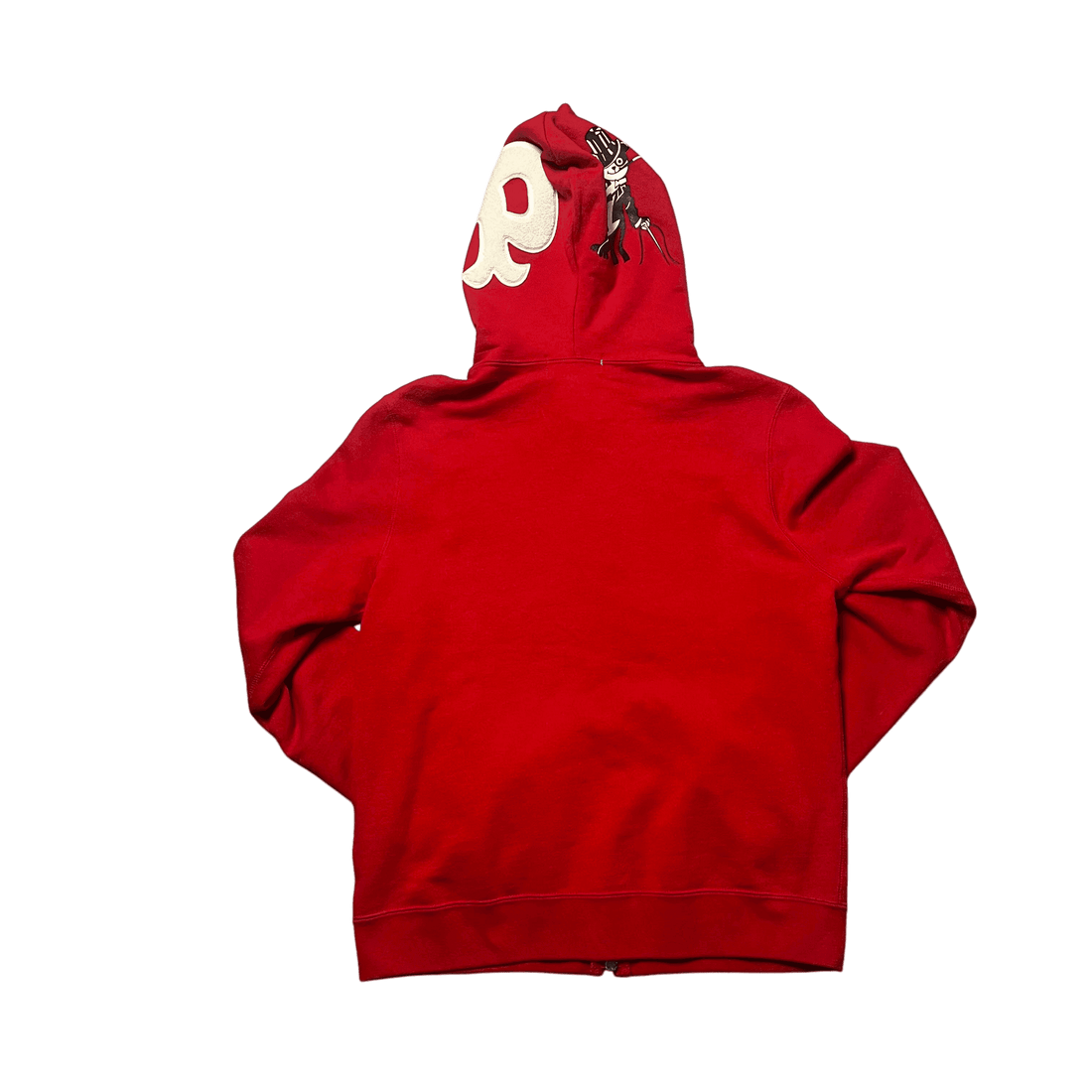 Red A Bathing Ape (BAPE) Panda Full Zip Hoodie - S