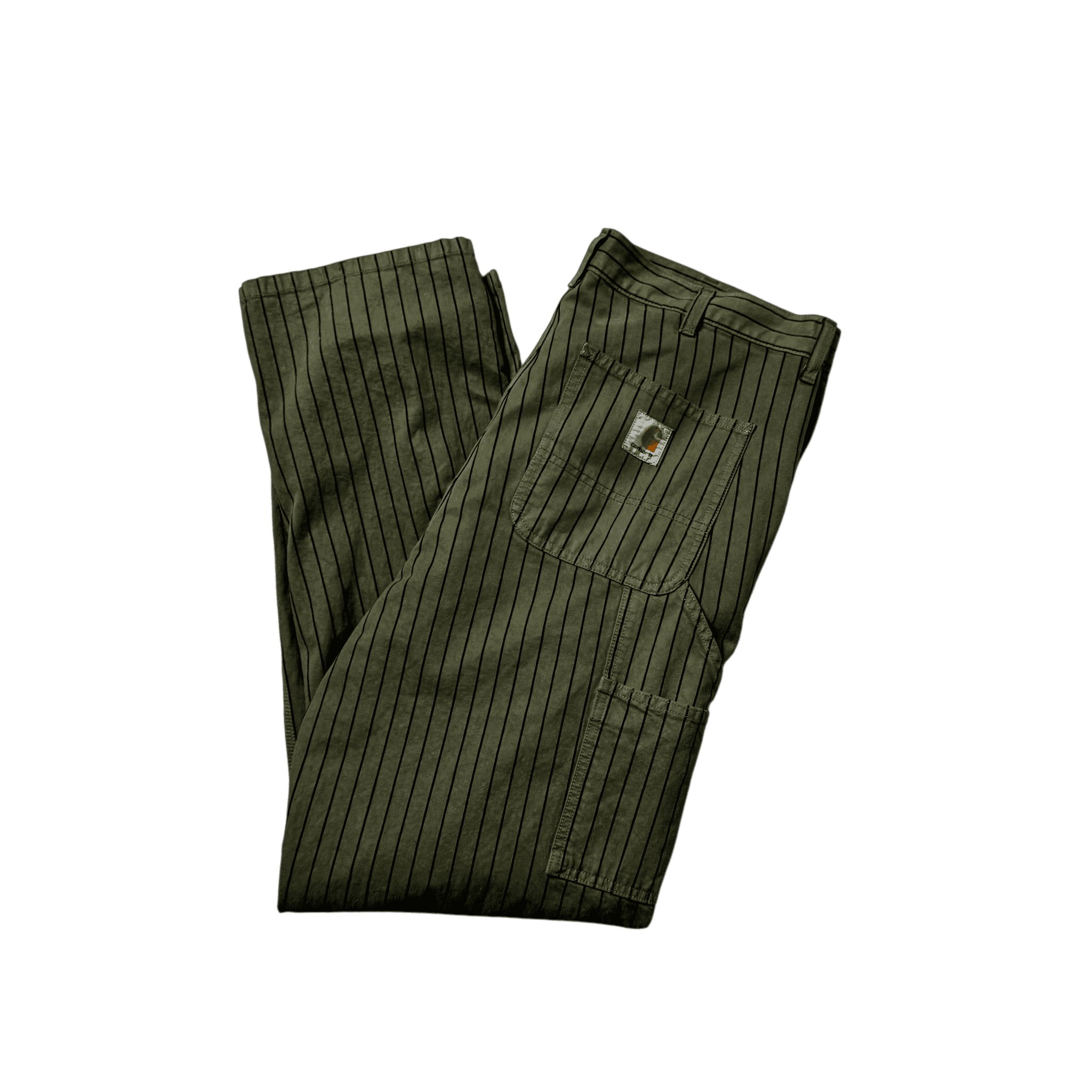 Green Carhartt Pinstripe Bottoms -34 x 32