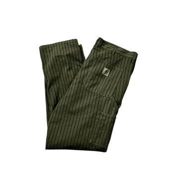 Green Carhartt Pinstripe Bottoms -34 x 32