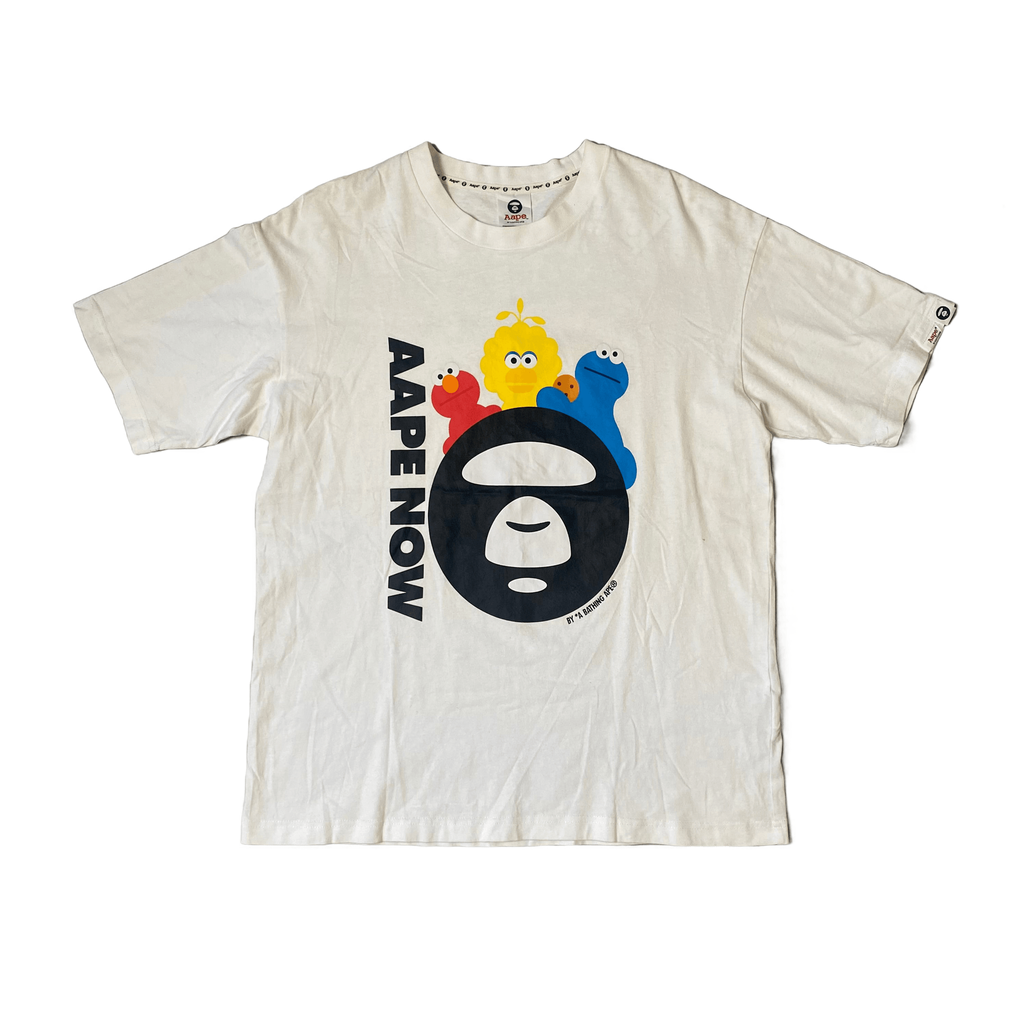 White A Bathing Ape (BAPE) x Sesame Street Tee - L