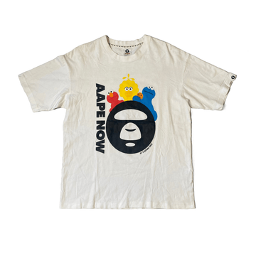 White A Bathing Ape (BAPE) x Sesame Street Tee - L