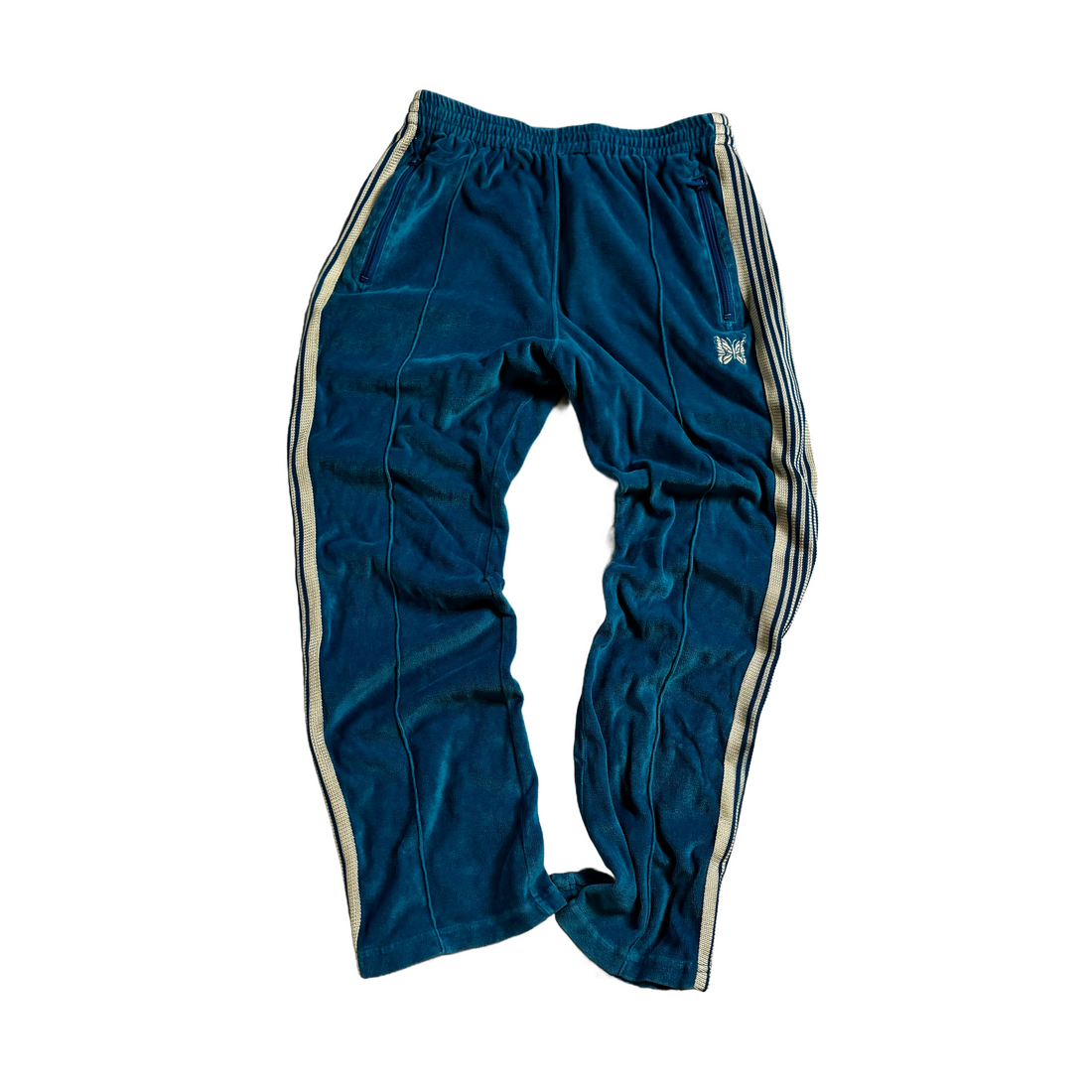 Blue Needles Velour Joggers - M