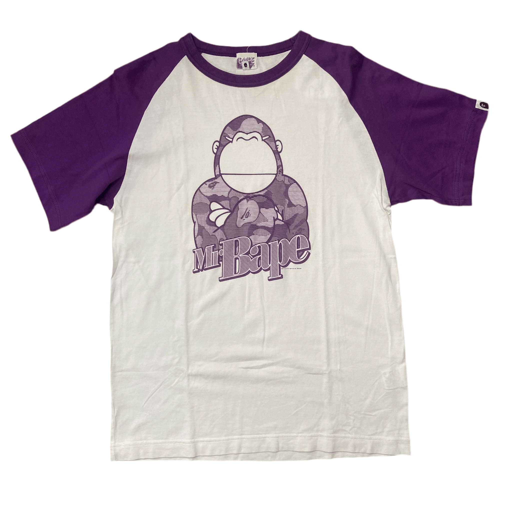 White + Purple A Bathing Ape (BAPE) Tee - M