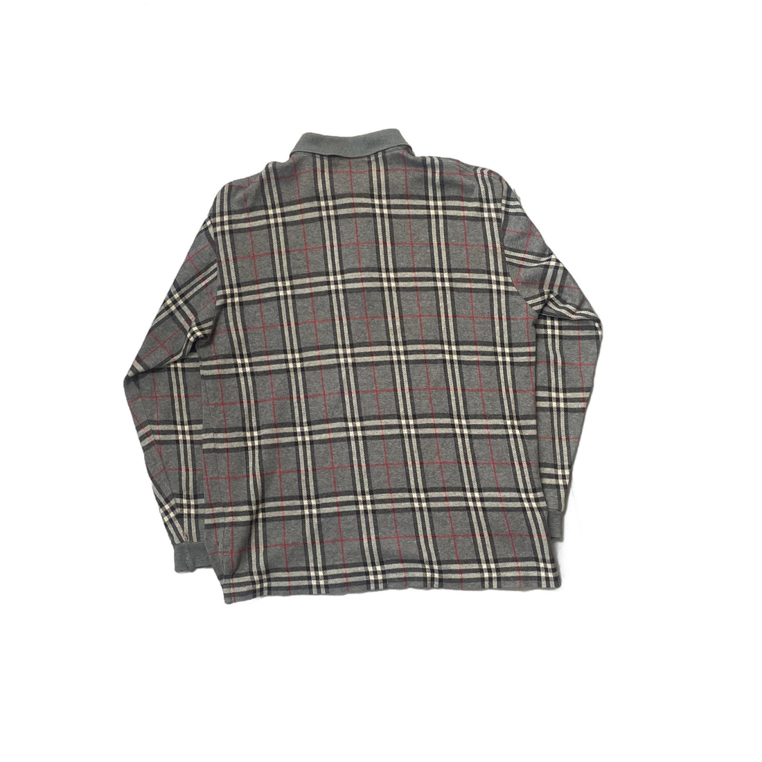 Vintage Burberry Long Sleeve Polo Shirt - M