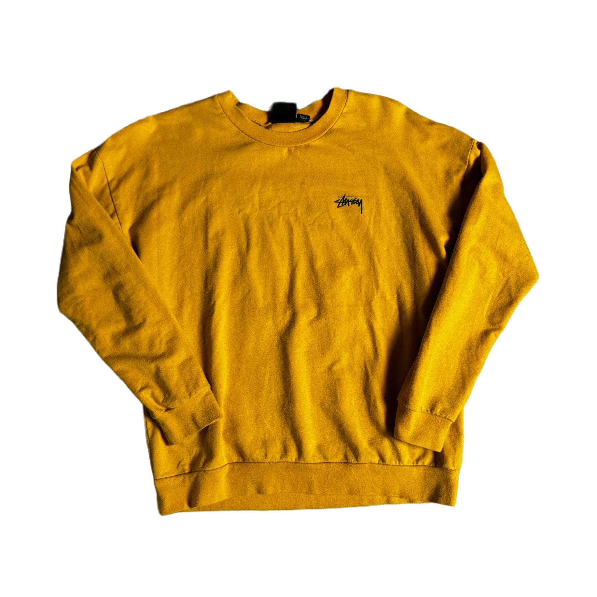 Yellow Stussy Long Sleeve Tee - S