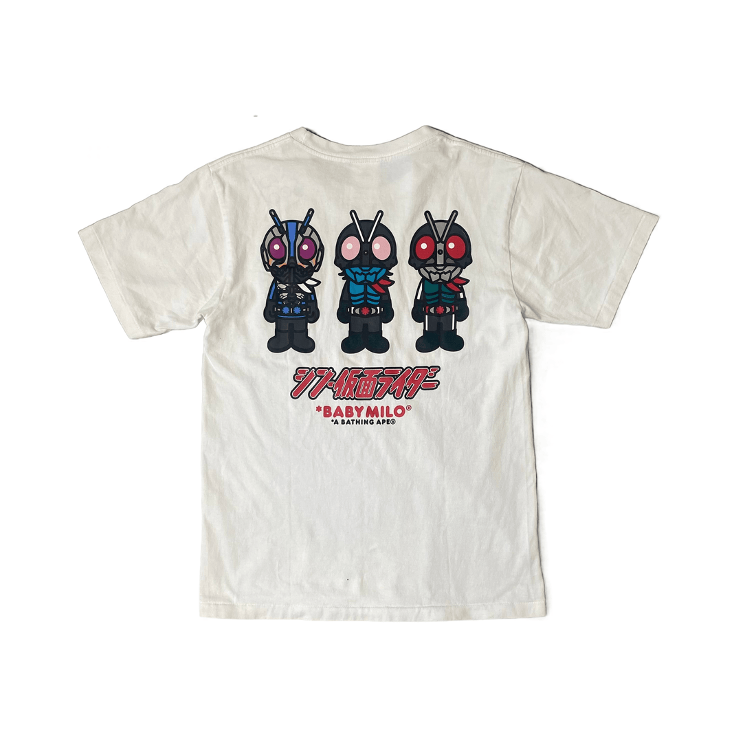 White A Bathing Ape (BAPE) x Shin Kamen Rider Tee - S