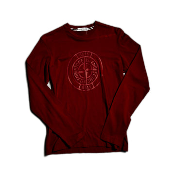 Burgundy Stone Island Tee - S