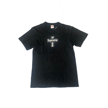 Black Supreme Cross Box Logo Tee - S