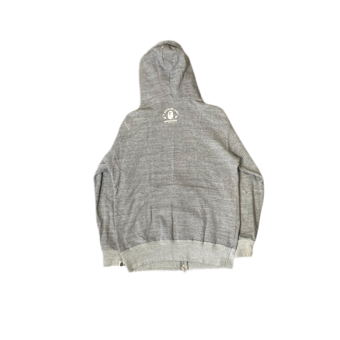 Grey A Bathing Ape (BAPE) Zip Up Hoodie - M