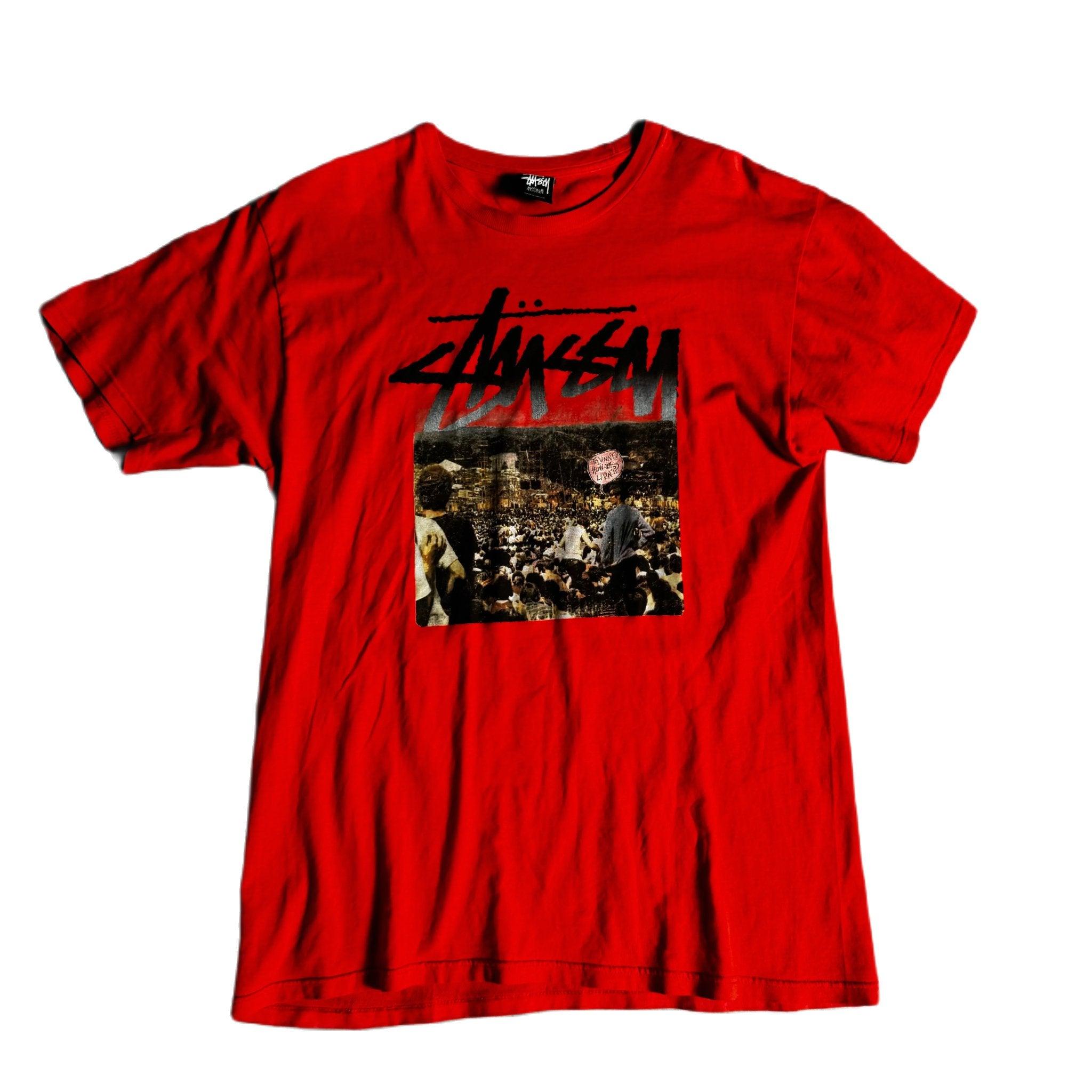 Orange Stussy Tee - M