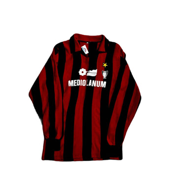 1989 - 90 AC Milan Home Long Sleeve Shirt - L